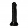 Realistyczne czarne żylaste dildo z przyssawką