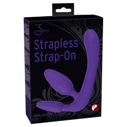 Potrójne dildo strap-on penetracja każdej dziurki