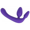 Potrójne dildo strap-on penetracja każdej dziurki