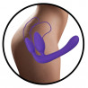 Potrójne dildo strap-on penetracja każdej dziurki